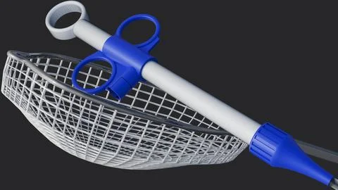 A 3D image of an endoscopy grasping forceps net. 스톡 일러스트