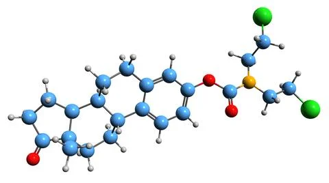 3D image of Estromustine skeletal formula Illustrazione stock
