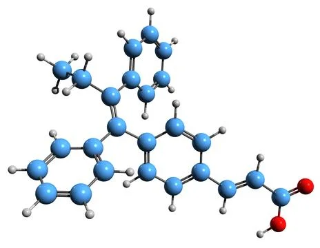 3D image of Etacstil skeletal formula Stock Illustration