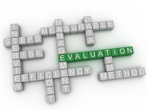 3d image Evaluation   issues concept word cloud background Stock Illustration