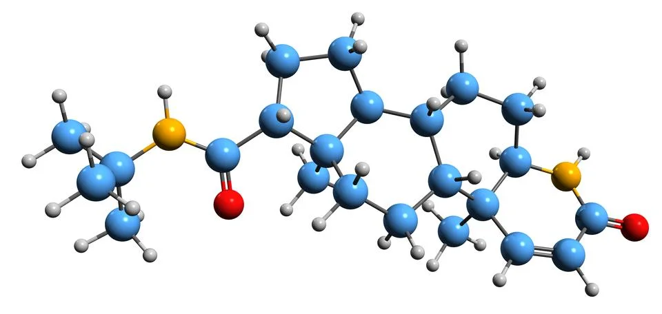 3D image of Finasteride skeletal formula Illustrazione stock