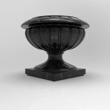 3d image of flower pot Graal concrete 00004 Stock Illustration