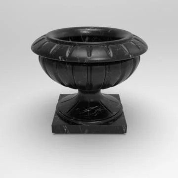 3d image of flower pot Graal concrete 00002 Stock Illustration