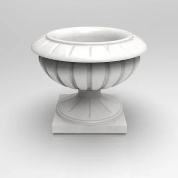 3d image of flower pot Graal concrete 00001 Stock Illustration