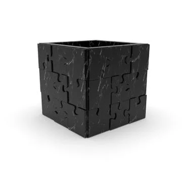 3d image of flower pot puzzle square 00001 Stock Illustration