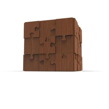 3d image of flower pot puzzle square 00005 Stock Illustration