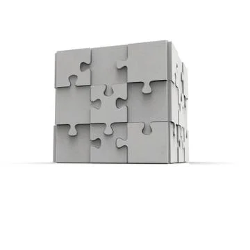 3d image of flower pot puzzle square 00006 Stock Illustration