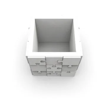 3d image of flower pot puzzle square 00009 Stock Illustration