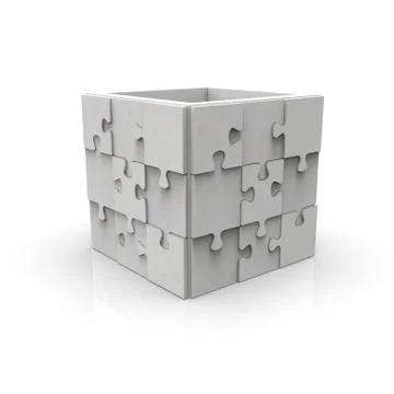 3d image of flower pot puzzle square 00003 Stock Illustration