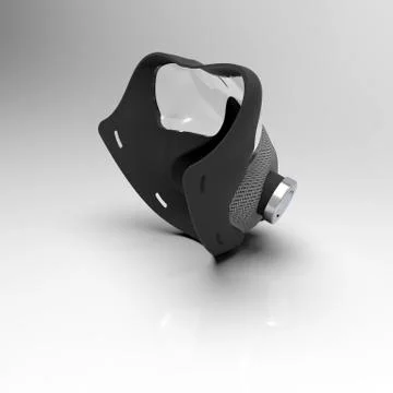 3D image Full Face Mask from the epidemic 01 Illustrazione stock