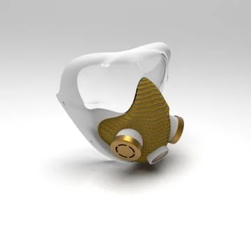 3D image Full Face Mask from the epidemic 07 Stock Illustration