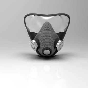 3D image Full Face Mask from the epidemic 02 Stock Illustration