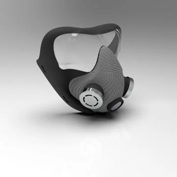 3D image Full Face Mask from the epidemic 03 Stock Illustration