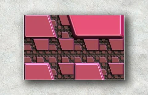 3D Image gallery with color digital art elements 스톡 일러스트