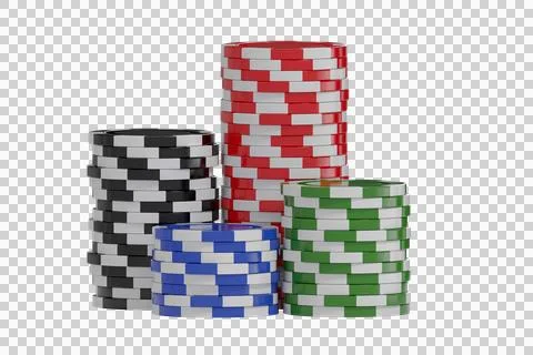3D image of gambling chips Illustrazione stock