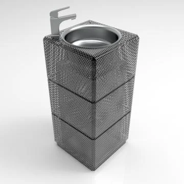 3d image of garden Drinking water wells 04 Stock Illustration