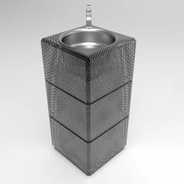 3d image of garden Drinking water wells 08 Stock Illustration