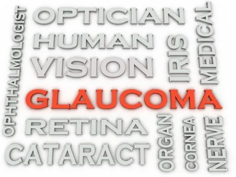 3d image Glaucoma  issues concept word cloud background Stock Illustration