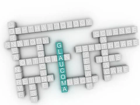 3d image Glaucoma issues concept word cloud background Stock Illustration