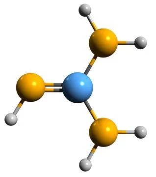 3D image of Guanidine skeletal formula Stock Illustration