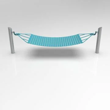 3d image of hammock on the posts 00003 Stock Illustration
