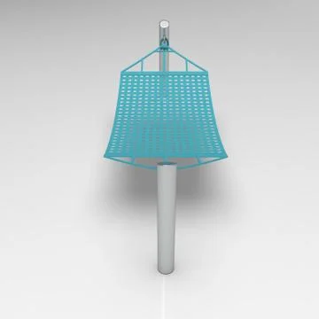 3d image of hammock on the posts 00005 Illustrazione stock