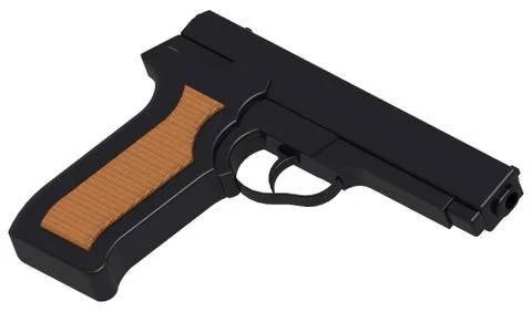3D image of handgun Stock Illustration
