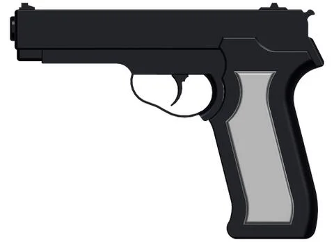 3D image of handgun Stock Illustration