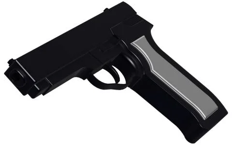 3D image of handgun Stock Illustration