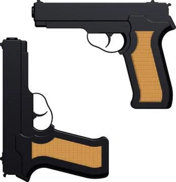 3D image of handgun Stock Illustration