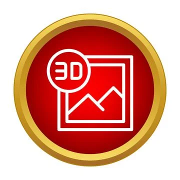 3d image icon representing digital multimedia content Stock Illustration