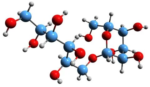 3D image of Isomalt skeletal formula Stock Illustration