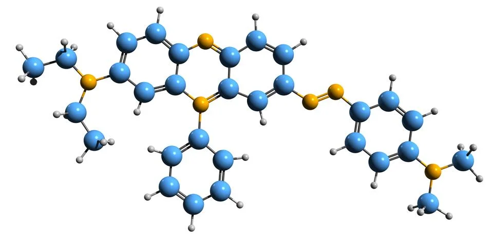 3D image of Janus Green B skeletal formula Stock Illustration