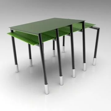 3d image of Large Asymmetric canopy v1 003 Stock Illustration