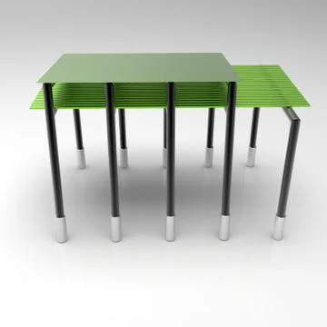3d image of Large Asymmetric canopy v1 006 Stock Illustration