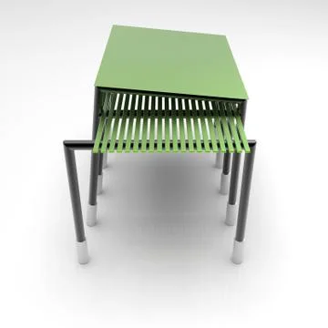 3d image of Large Asymmetric canopy v1 012 Stock Illustration