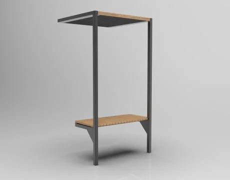 3d image of Large Bench with flooring v1 004 Stock Illustration