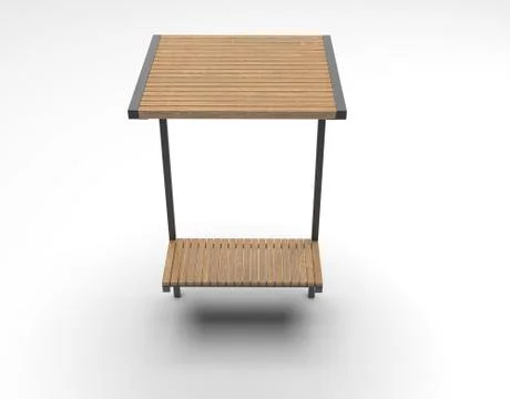 3d image of Large Bench with flooring v1 002 Stock Illustration