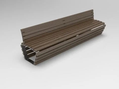 3d image of lBench Campus Big Line B 00001.jpg Stock Illustration