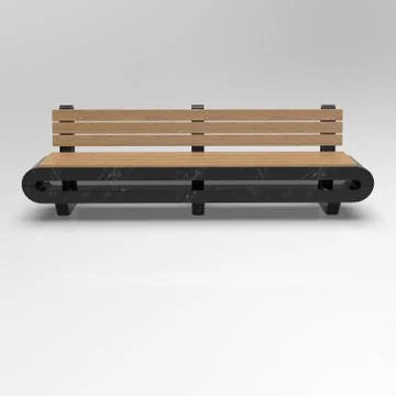 3d image of Marble bench futuristic design 00002 Stock Illustration