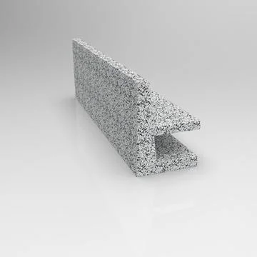 3d image of marble bench Unfinished Four 00005 Stock Illustration
