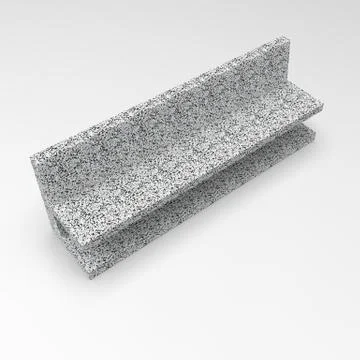 3d image of marble bench Unfinished Four 00004 Stock Illustration