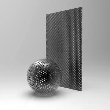 3d image of materials for rendering and texturing 5 Stock Illustration