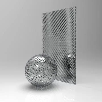 3d image of materials for rendering and texturing 15 Stock Illustration