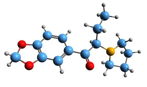 3D image of MDPBP skeletal formula Stock Illustration