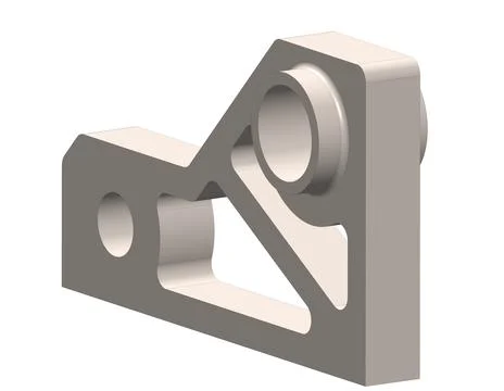 3d image of a mechanical cad part isolated on white Illustrazione stock