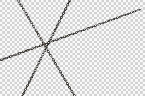 3d image of metallic silver chains intersecting Stock Photos