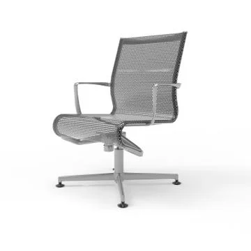 3d image of a mobile chair made of perforated metal Stock Illustration