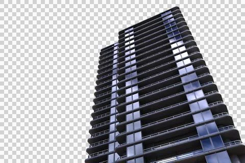 3d image of modern building Ilustración de archivo