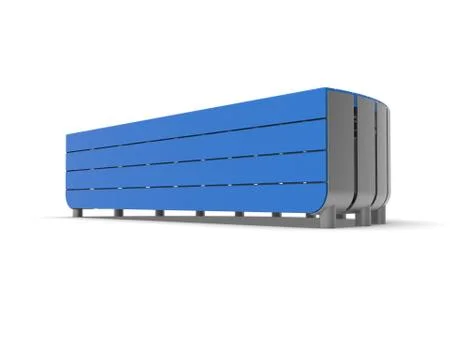 3d image of Modular bench Proteus half 00005.jpg Illustrazione stock